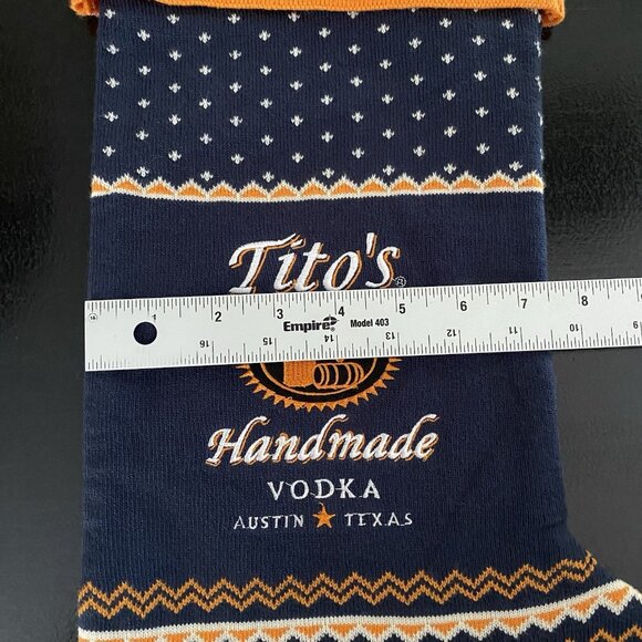 Tito's Vodka Howliday Stocking Christmas Decor Holiday Fair Isle Printed - Picture 8 of 8